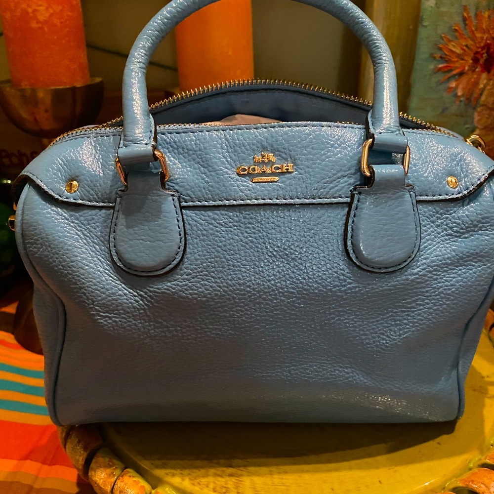 Coach Blue Leather Satchel